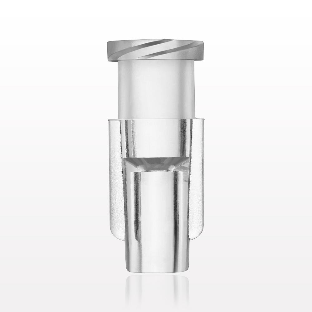 Female Luer Lock, Tubing Port, Clear