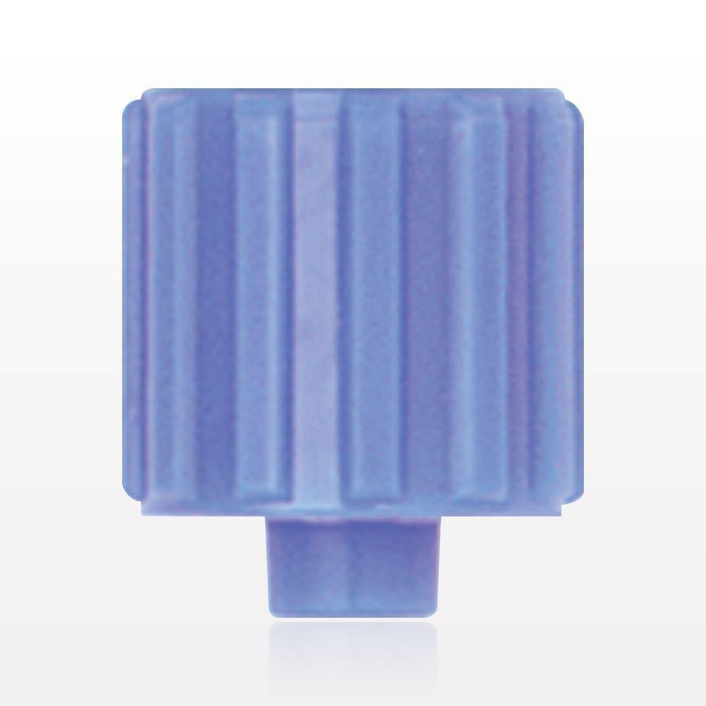 Male Luer Cap, Vented, Blue