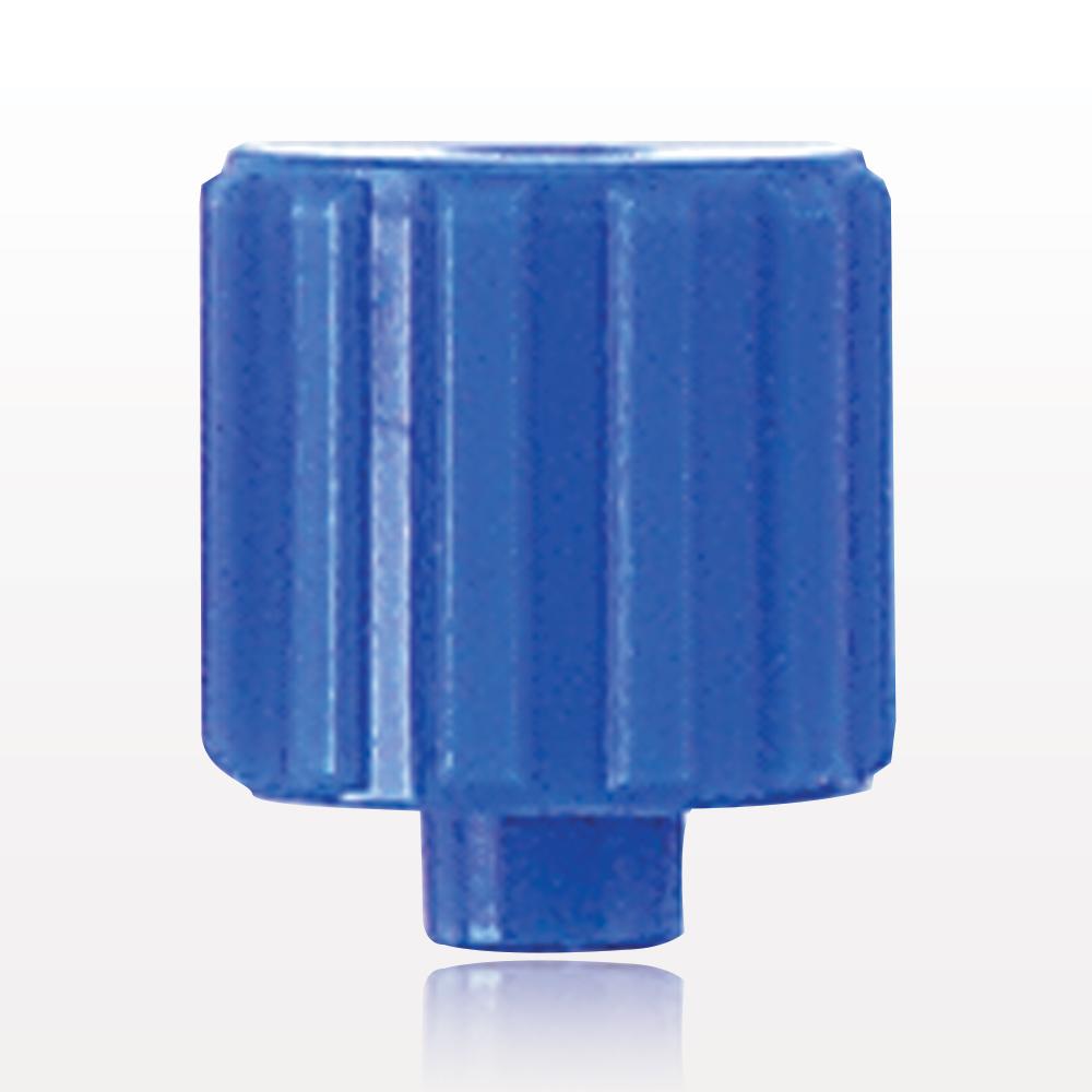 Male Luer Cap, Non-Vented, Blue
