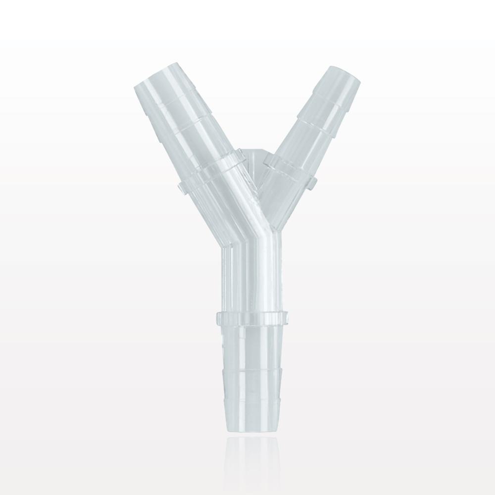 Y Connector, Reducer, Barbed, Clear