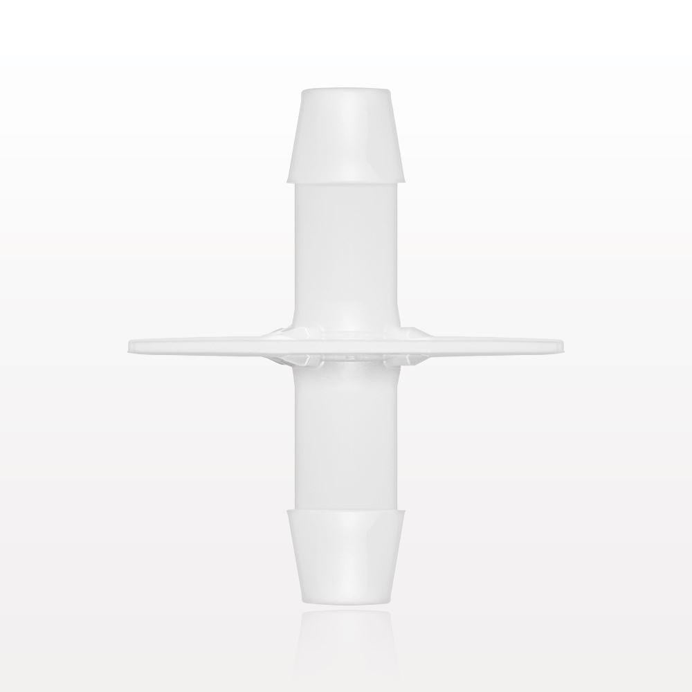 Bag Port Flange with Opposable Barbs, Natural