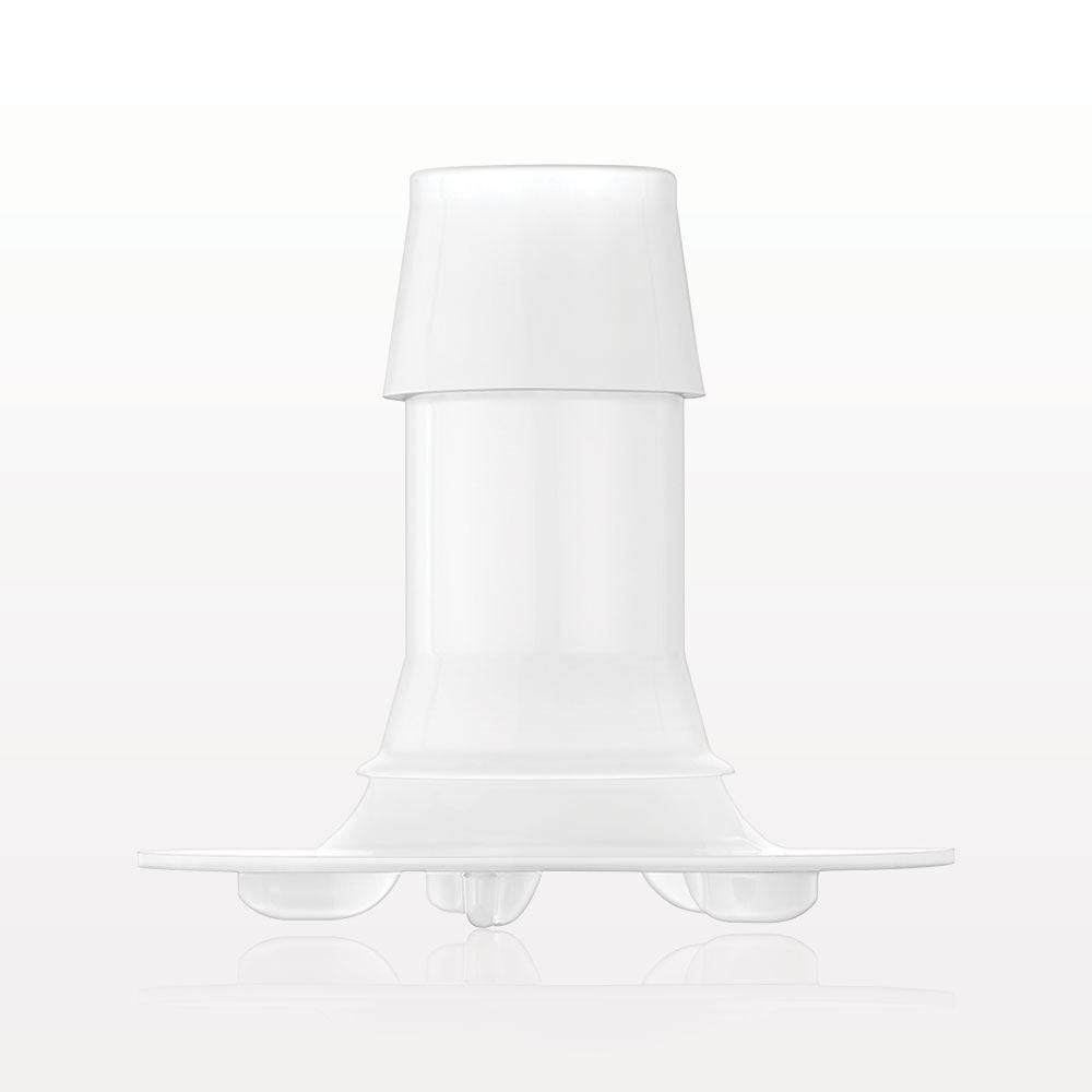 Bag Port Flange with Ribbed Base, Barbed, Natural