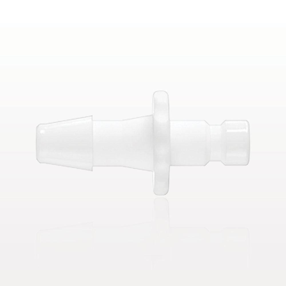 Bayonet Male Connector, Barbed, White