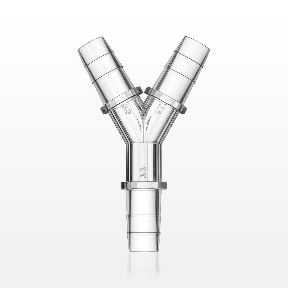 Y Connector, Barbed, Clear