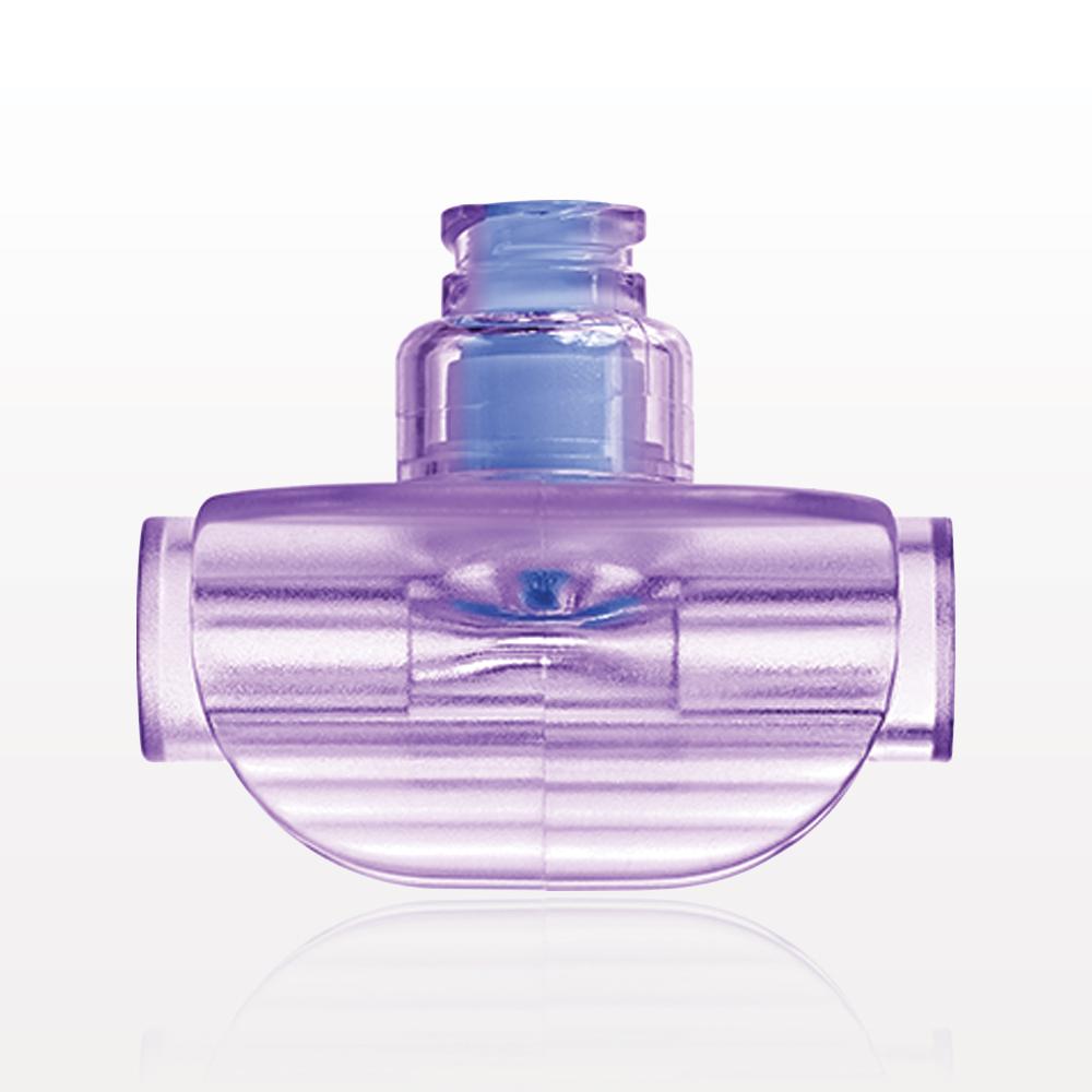 T Connector, Needleless Injection Site, Swabbable, Female Luer Lock, Tubing Ports