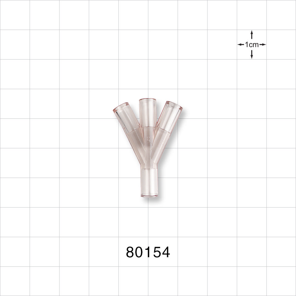 Qosina 3 Way Y Connector Tubing Ports Natural 80154