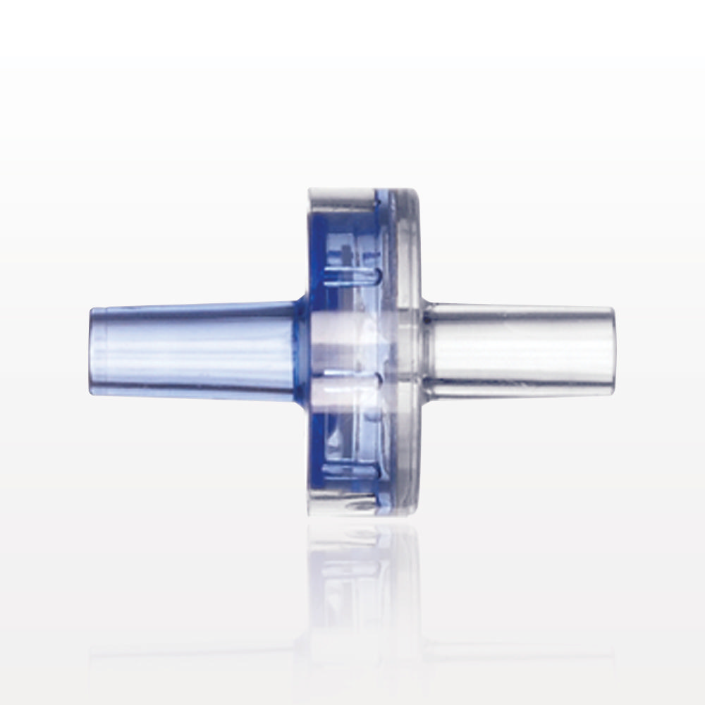 Check Valve, Blue, Male Luer Slip Inlet to Clear Male Luer Slip Outlet ...