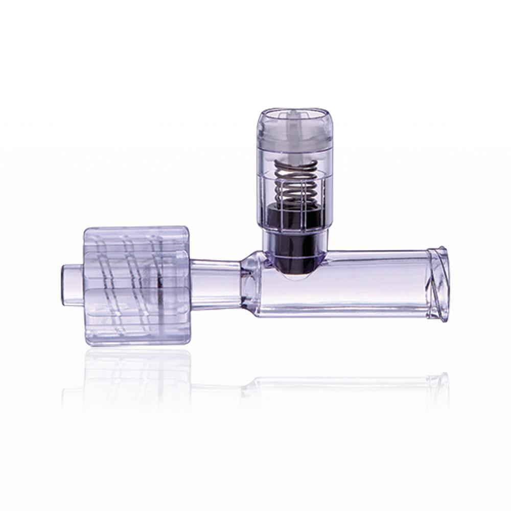 T Pressure Relief Valve, Female Luer Lock Inlet, Male Luer with Spin Lock Outlet