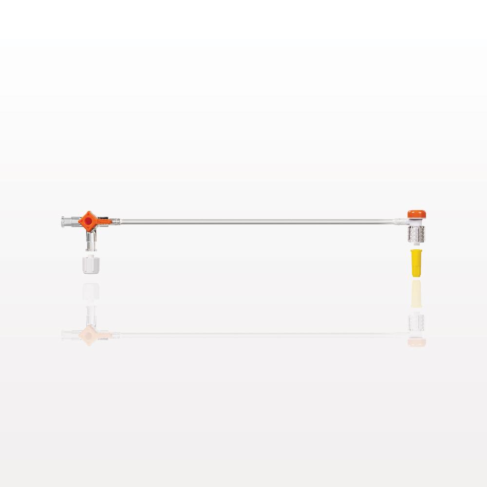 Hemostasis Valve, Female Luer Lock, Male Luer Lock, Sideport with 3-Way Stopcock and Male Luer Cap