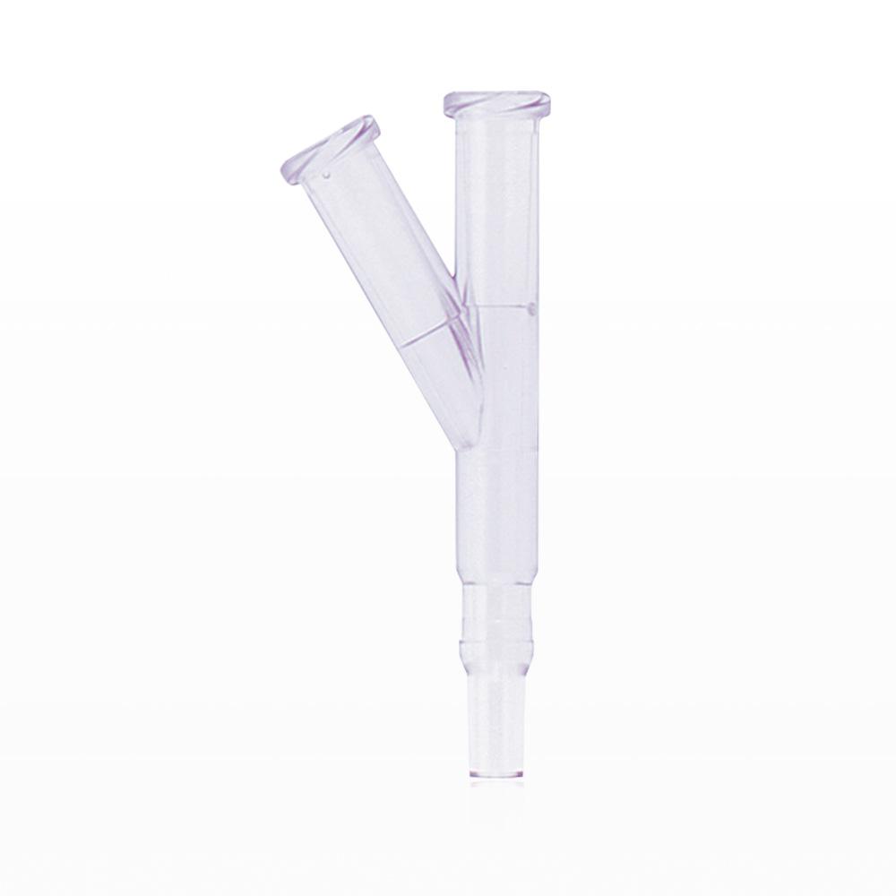 Y Connector 2 Female Luer Locks, Male Luer Slip, Clear