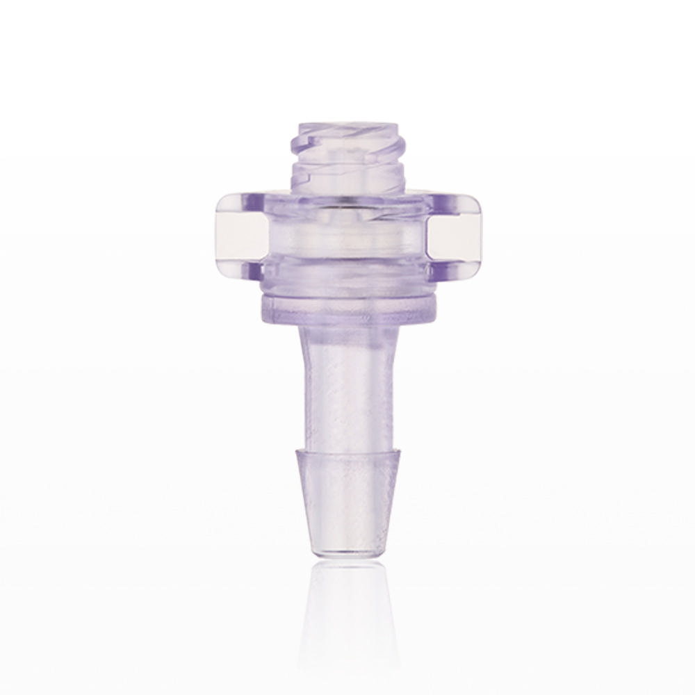 Needleless Injection Site, Swabbable, Female Luer Lock, Barbed