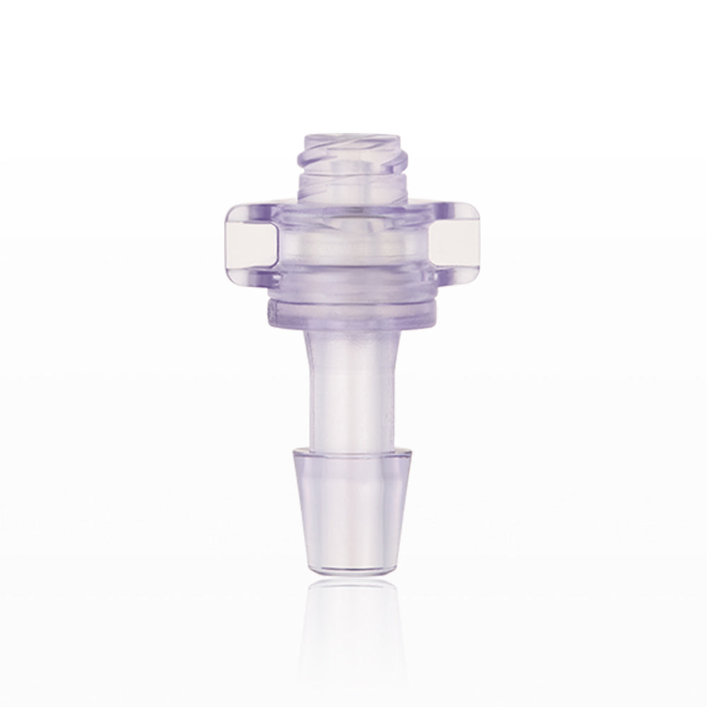 Needleless Injection Site, Swabbable, Female Luer Lock, Barbed