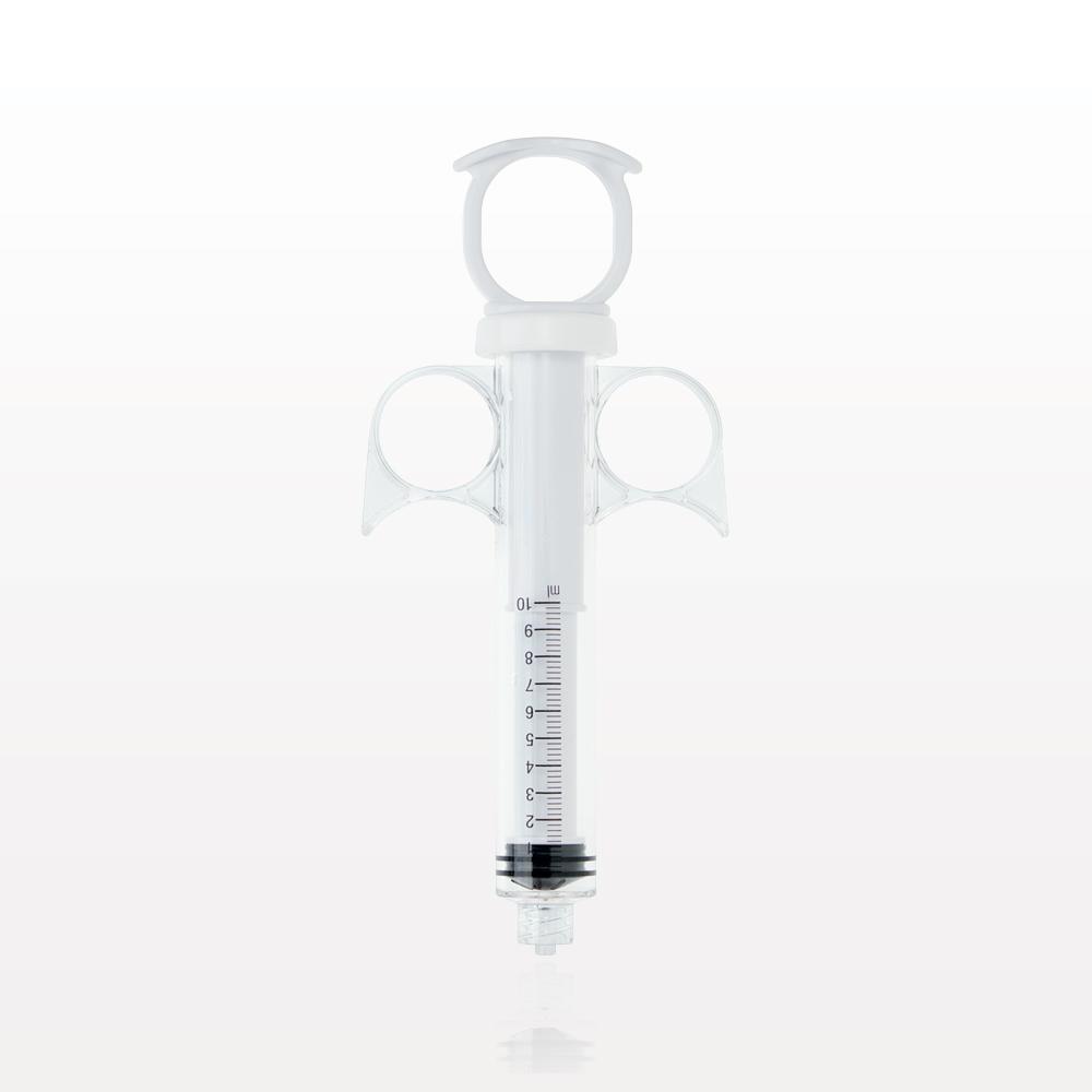 Control Syringe, Solid Ring Plunger and Grip, Male Luer Lock