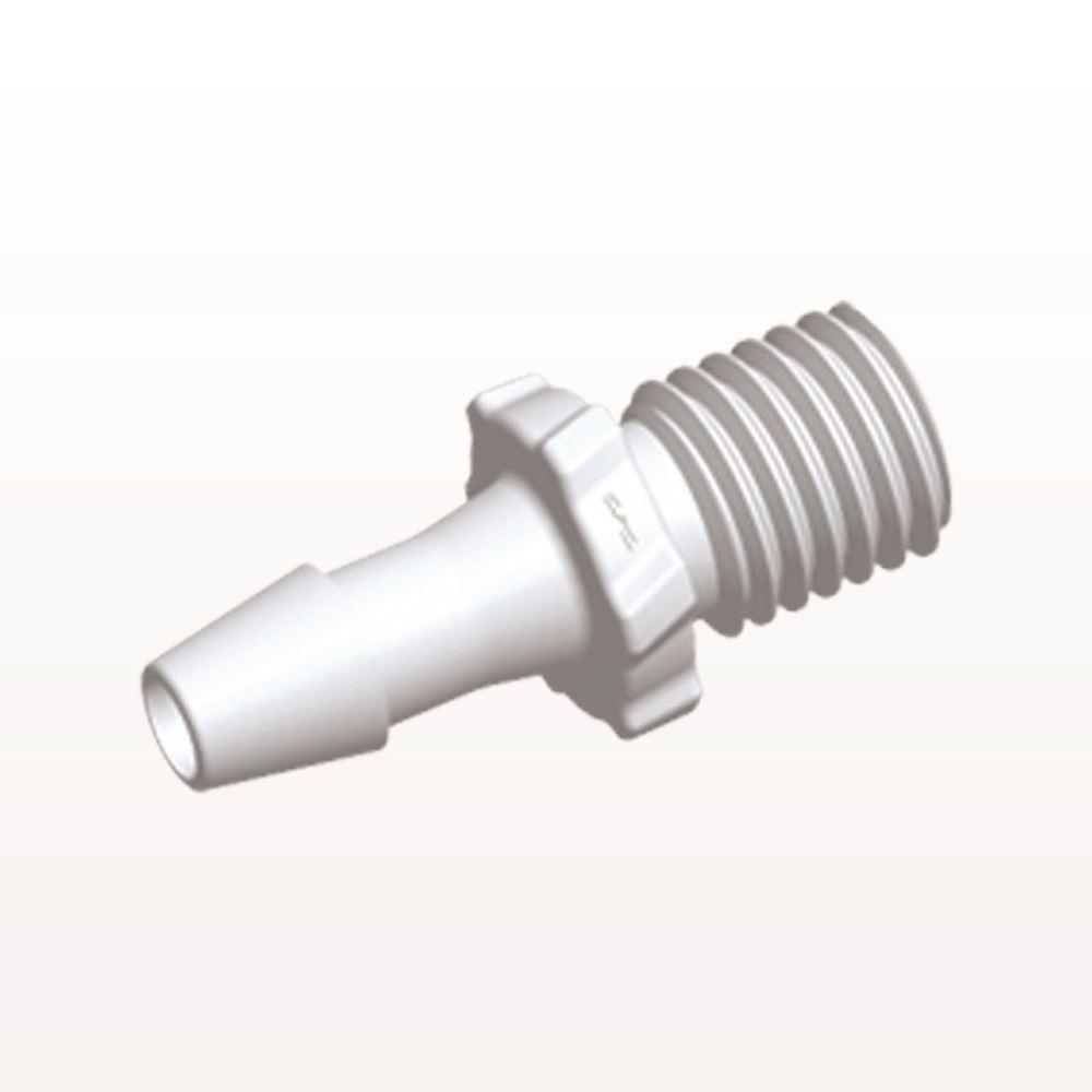 Threaded Connector, Barbed, 100/Bag