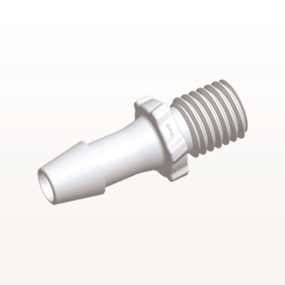 Threaded Connector, Barbed, 100/Bag