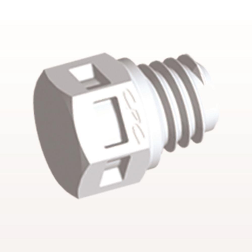 Threaded Plug, White, 100/Bag