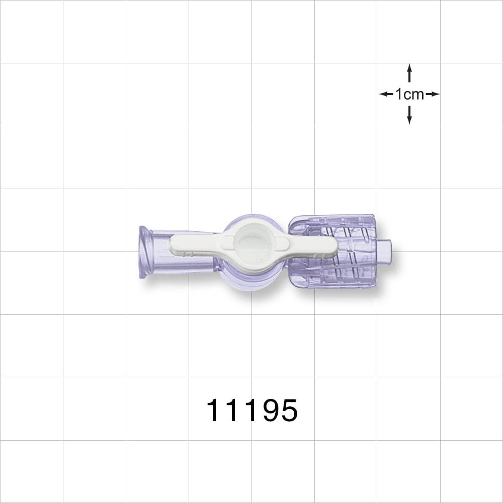 1-Way Stopcock, Female Luer Lock, Male Luer with Spin Lock
