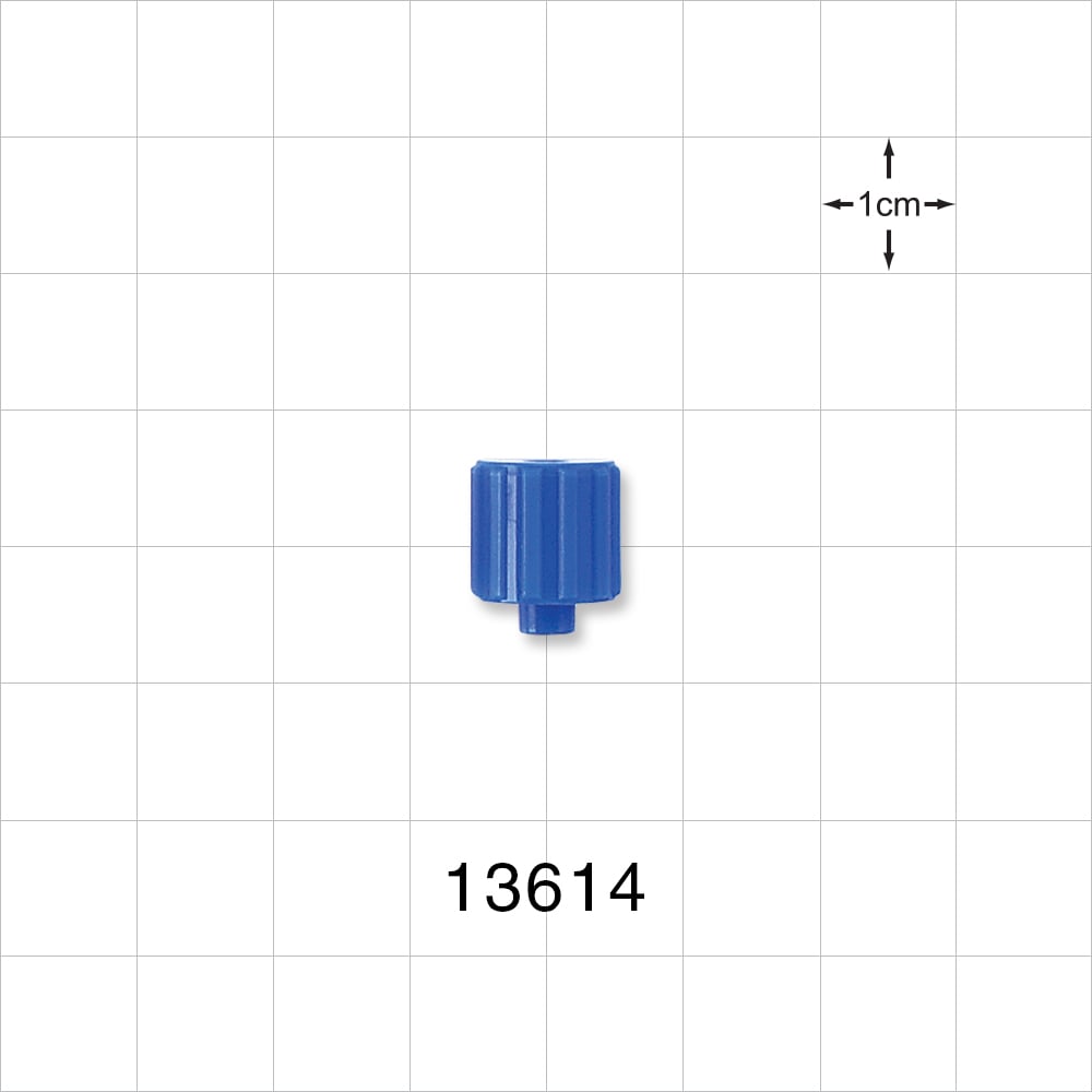 Male Luer Cap, Non-Vented, Blue
