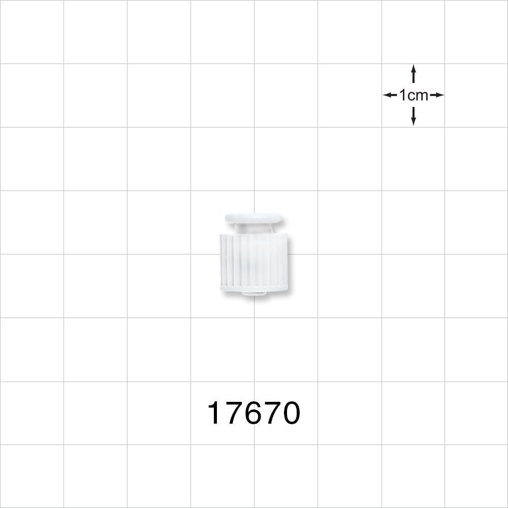 Male Luer Cap, Non-Vented, White
