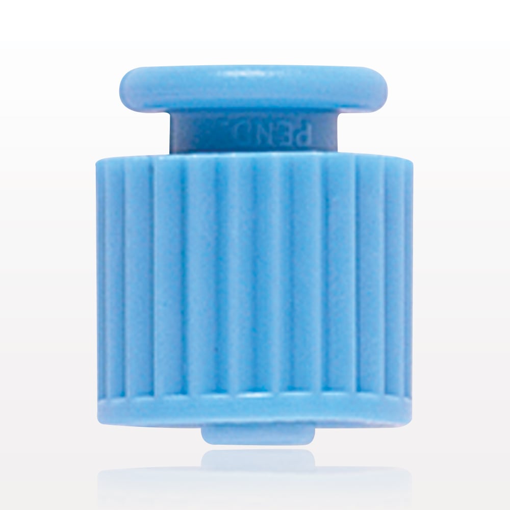 Male Luer Cap, Non-Vented, Blue