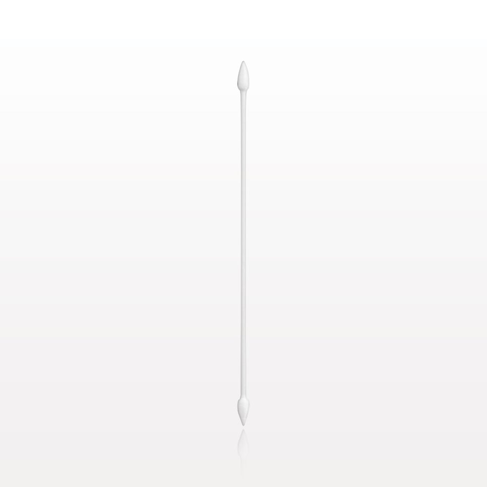 Tightly Wound Dual-Ended Point Tip Swab with White Handle; 100/Bag