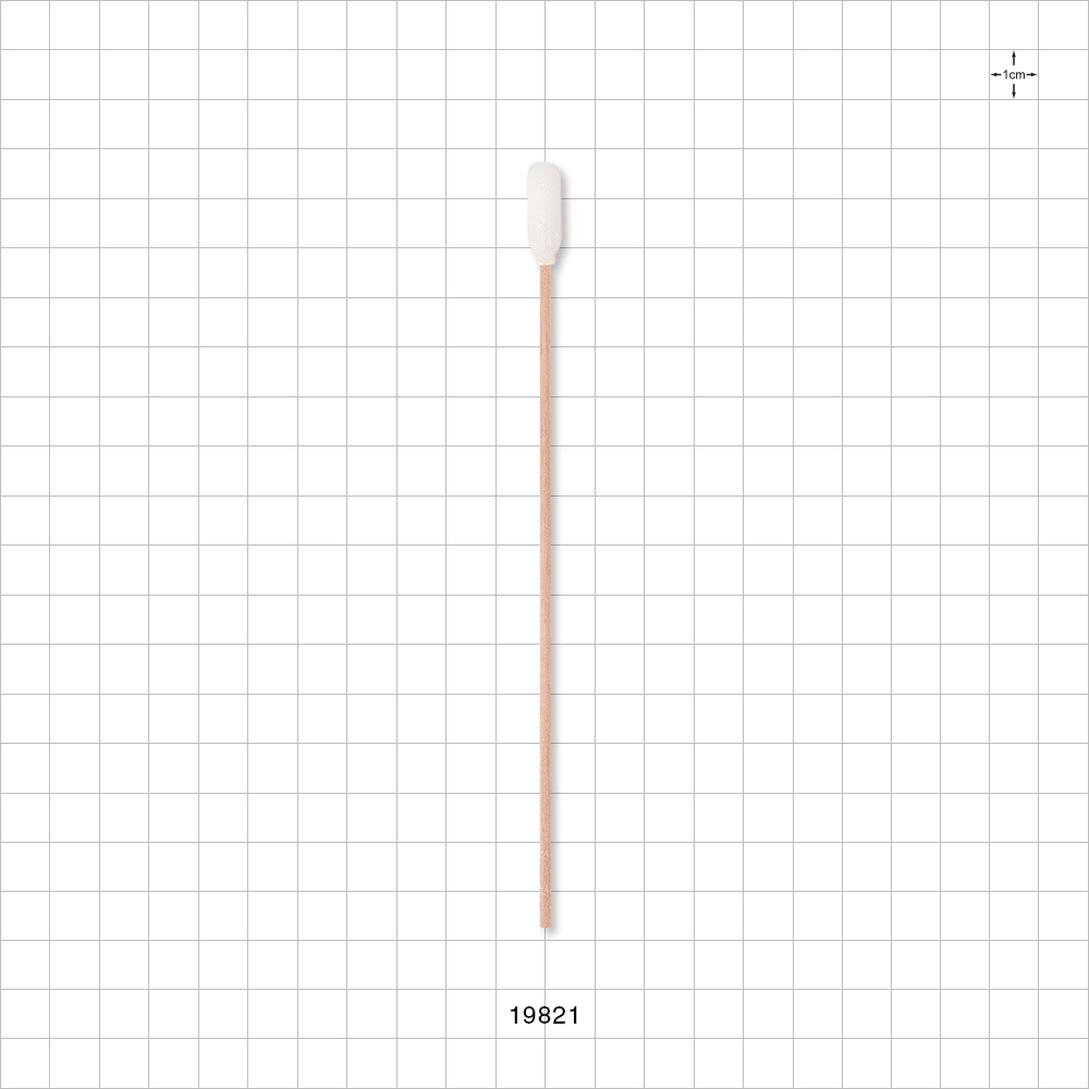 Foam Tip Swab with Wood Handle; 50/Bag