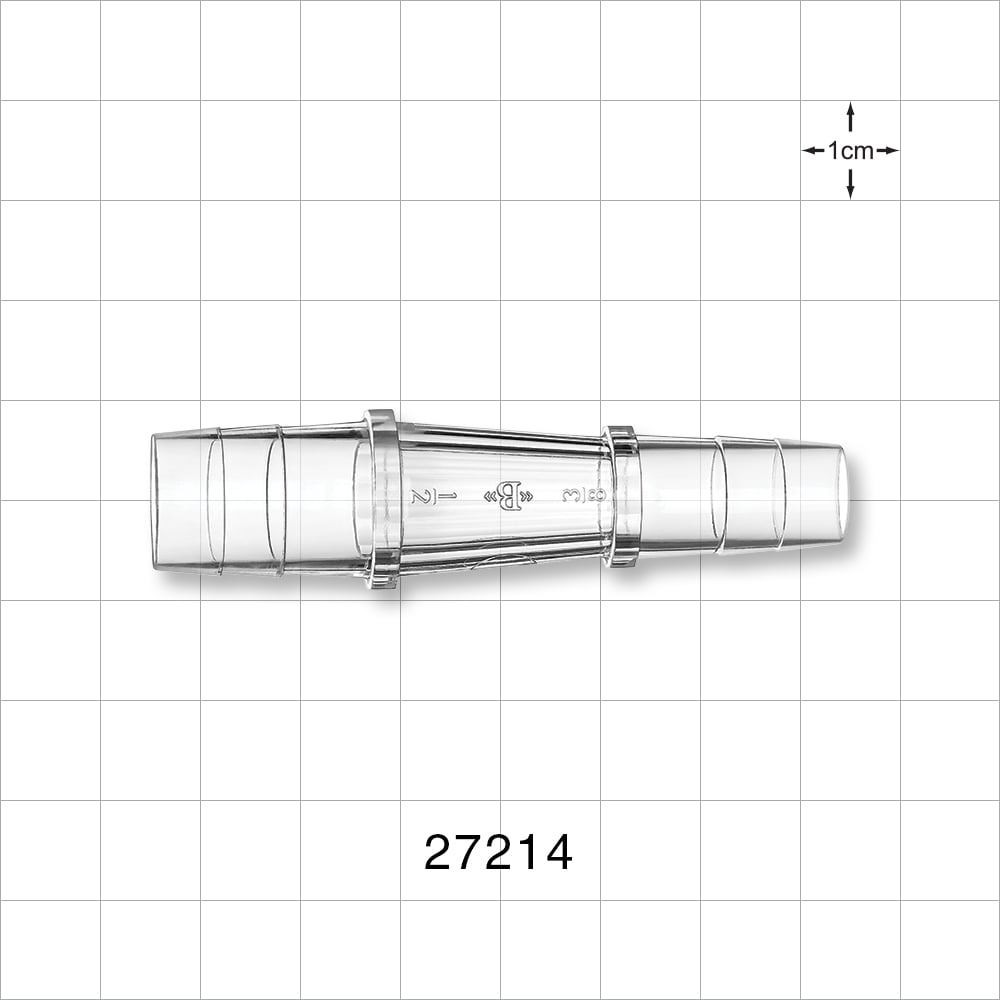 Straight Connector, Reducer, Barbed, Natural