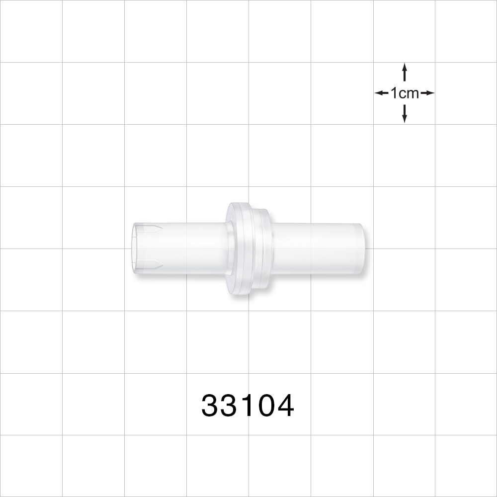 High-Flow Check Valve, Tubing Port Inlet, Tubing Port Outlet