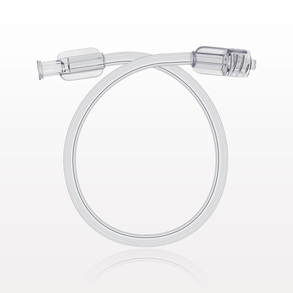 Bonded Non-Braided High Pressure Extension Line, Female Luer Lock, Male Luer Lock