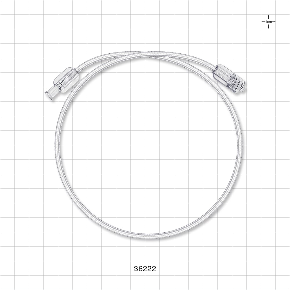 Bonded Braided High-Pressure Extension Line, Female Luer Lock to Male Luer Lock