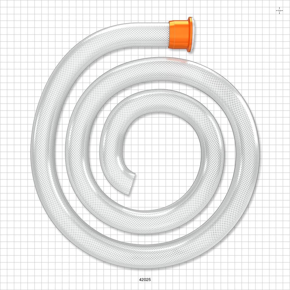 Molded Sanitary Flange Component, AdvantaSil® APSH Braid-Reinforced Silicone Tubing