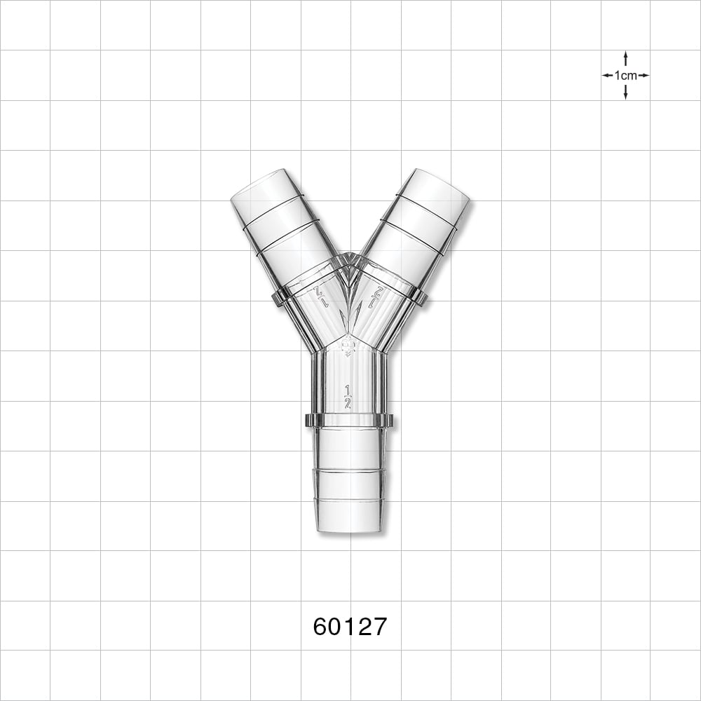 Y Connector, Barbed, Clear