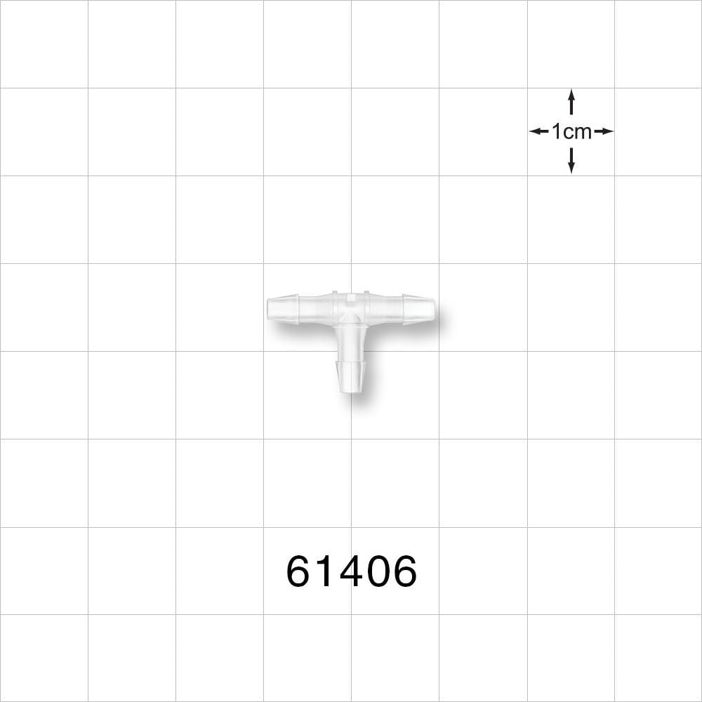 T Connector, Barbed, Natural