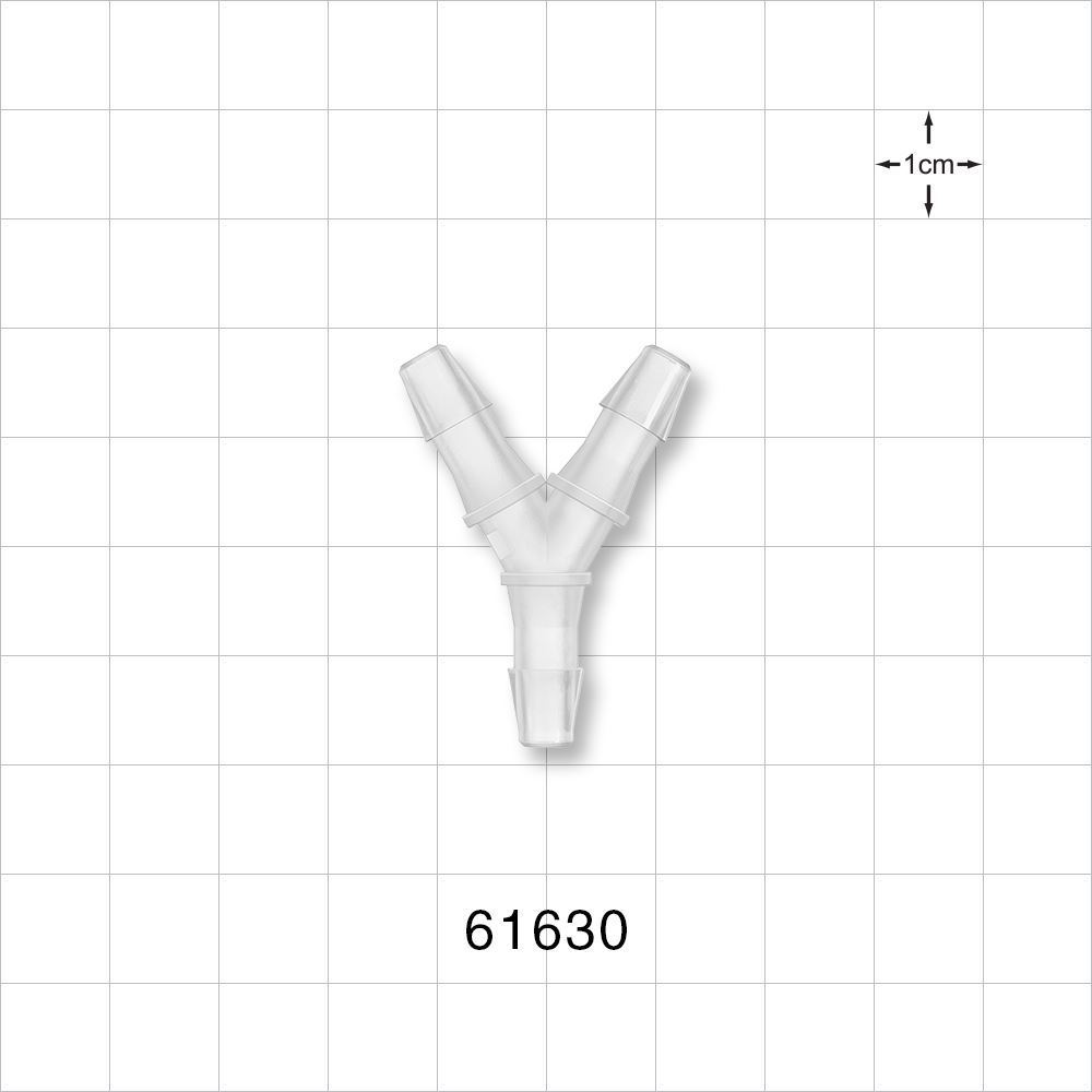 Y Connector, Barbed, Natural