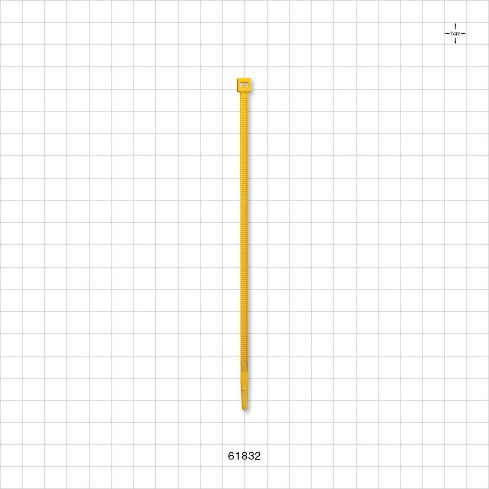 General Purpose Non-Reopening Cable Tie, Yellow 100/Bag