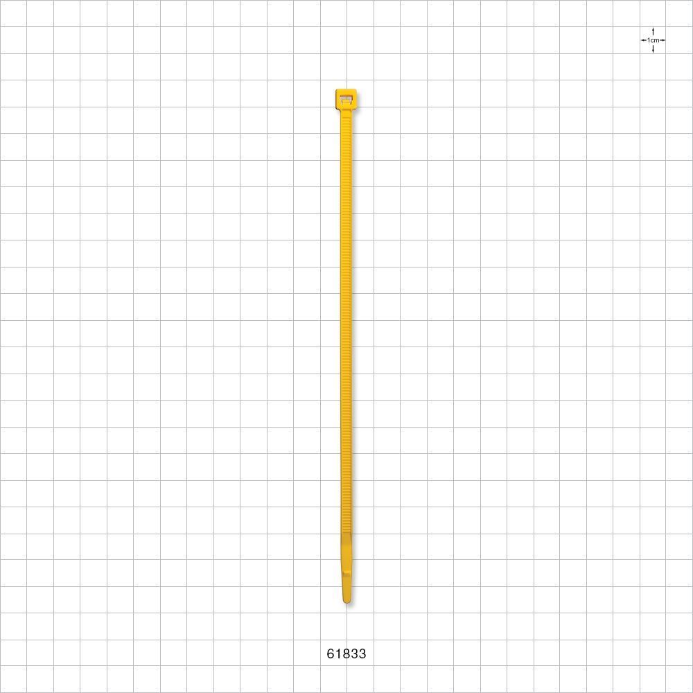 General Purpose Non-Reopening Cable Tie, Yellow 100/Bag