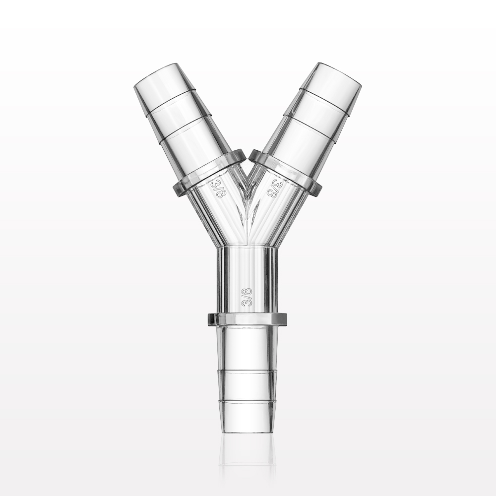 Y Connector, Barbed, Clear
