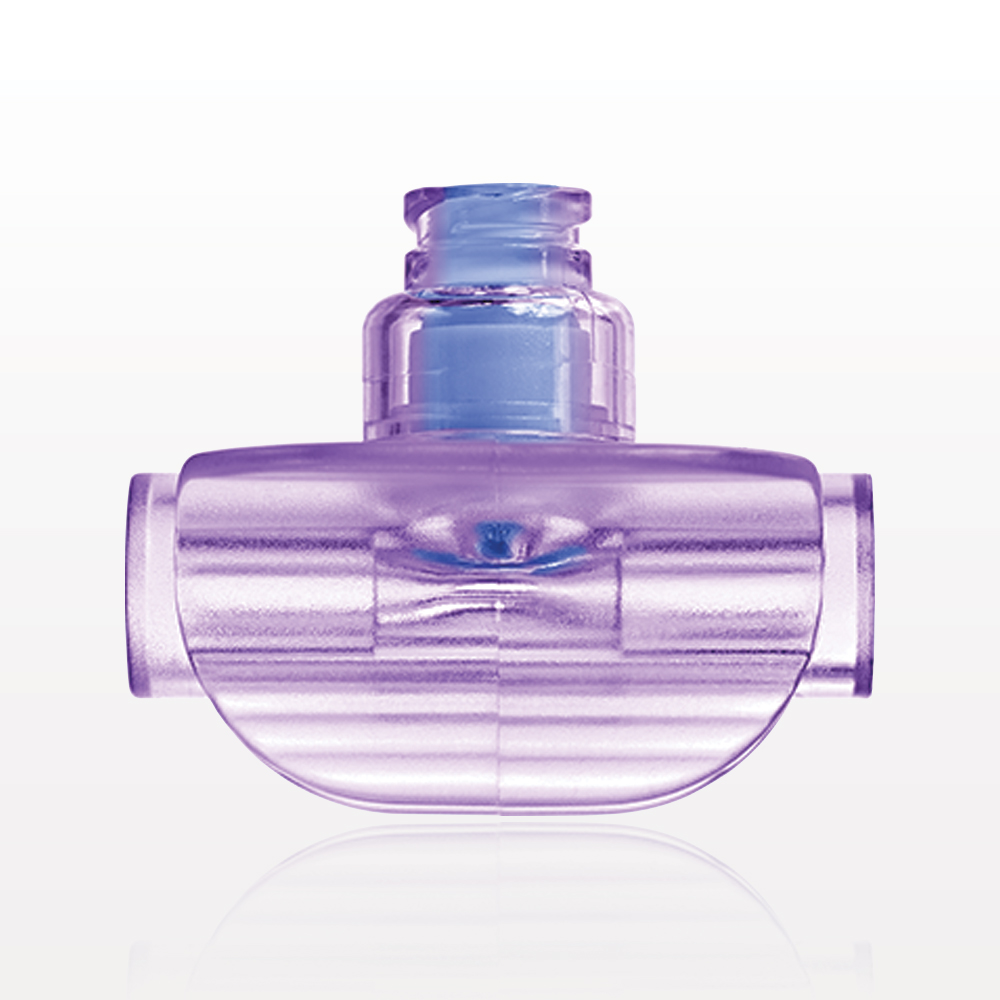 T Connector, Needleless Injection Site, Swabbable, Female Luer Lock, Tubing Ports