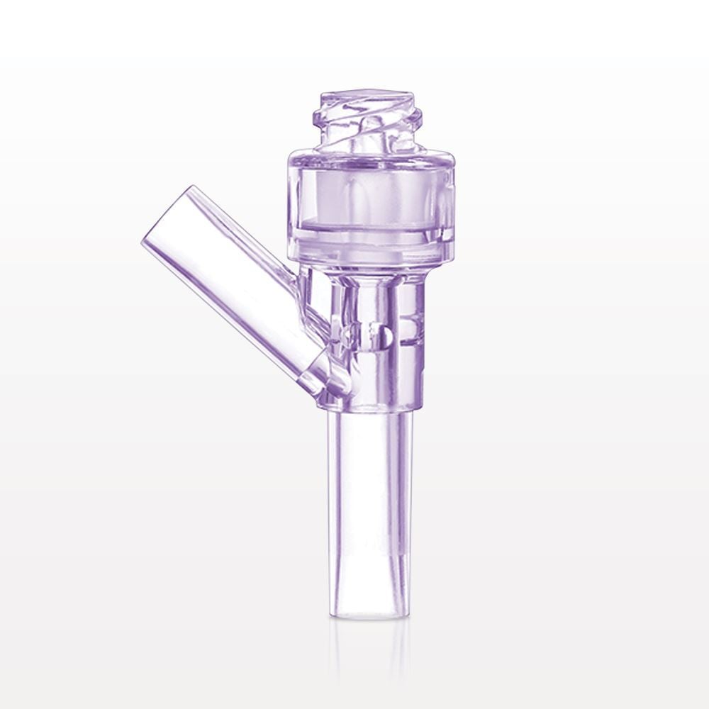 Y Connector, Needleless Injection Site, Swabbable, Female Luer Lock, Tubing Ports