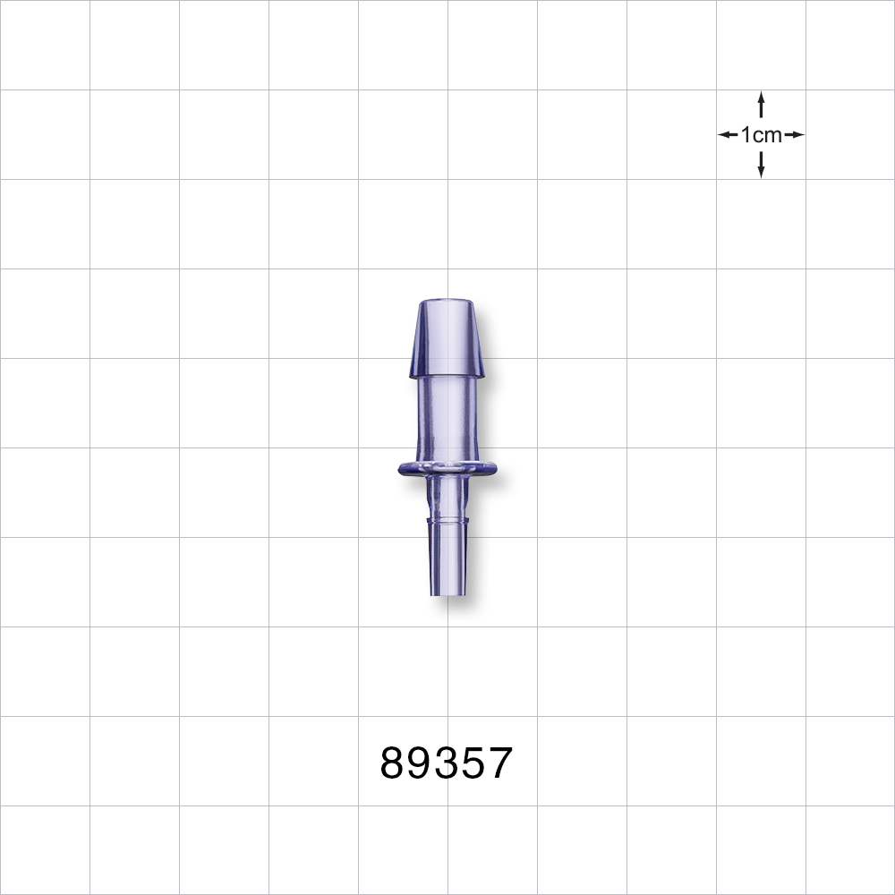 Male Luer Slip, Barbed, Clear
