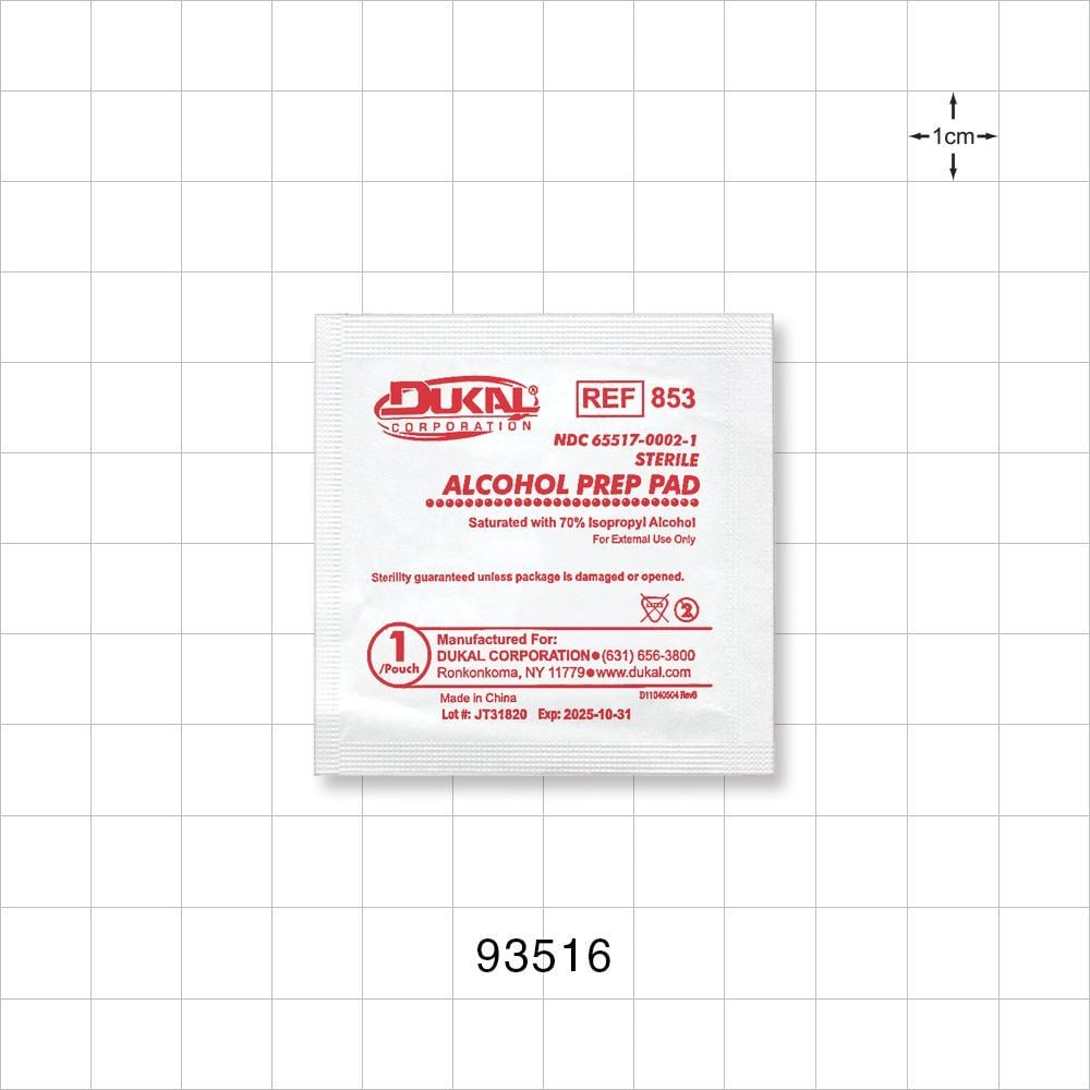 DUKAL Sterile Alcohol Prep Pads