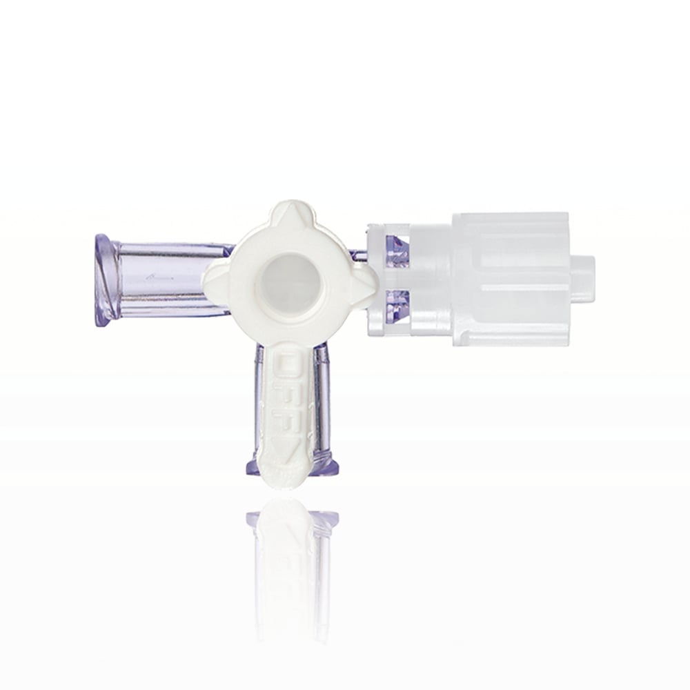 2-Way Stopcock, 2 Female Luer Locks, Rotating Male Luer Lock