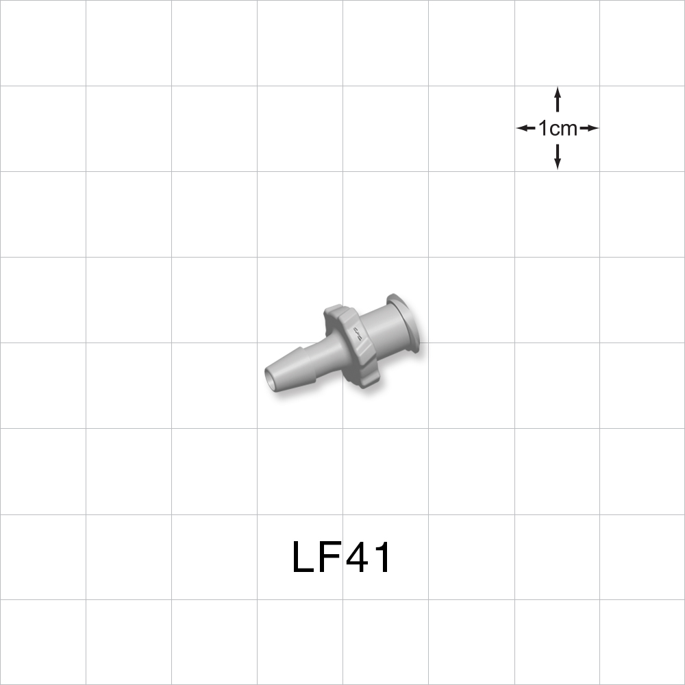 Female Luer Lock, Barbed, Natural, 100/Bag